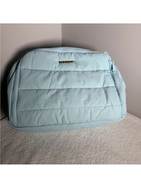 Bagsmart Light Blue Quilted Cosmetic Bag